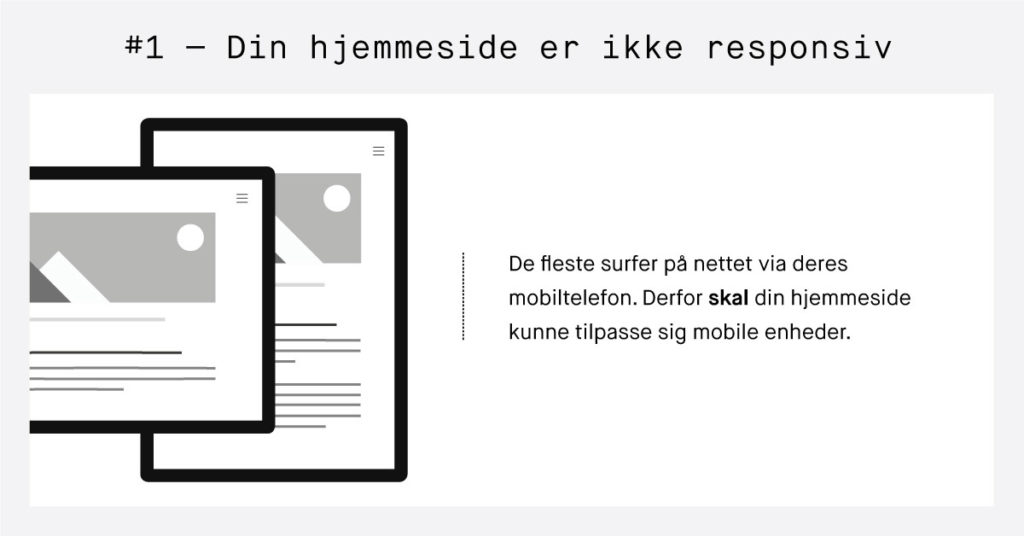 Din hjemmeside er ikke responsiv